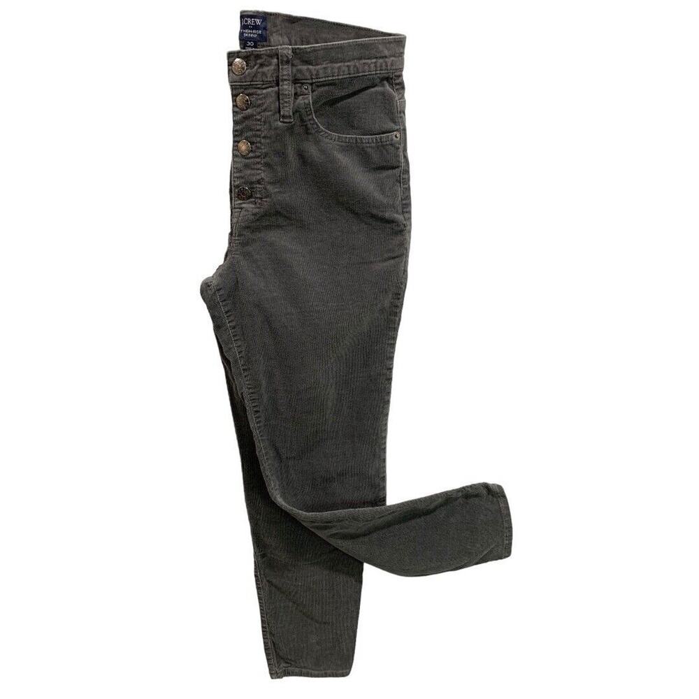 J. Crew Factory Charcoal Skinny Corduroy Pants
